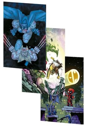 MASACRE/BATMAN, 1 PACK 3 VARIANT COVERS + POSTER