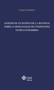 ANALISIS DE UN ESCRITO DE J.-J. ROUSSEAU SOBRE LA DESIGUALD