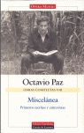 ## OCTAVIO PAZ: COMPLETAS, 8 MISCELANEA