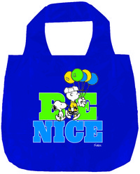 ** BOLSA PLEGABLE SNOOPY BE NICE AZUL