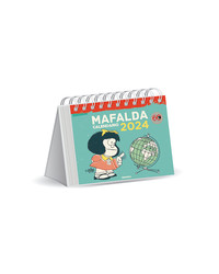 MAFALDA 2024 CALENDARIO ESCRITORIO TURQUESA